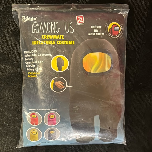 AMONG US - Black Inflatable Costume (one size fits most) Toikido/YuMeToys RARE😎 - Picture 2 of 16